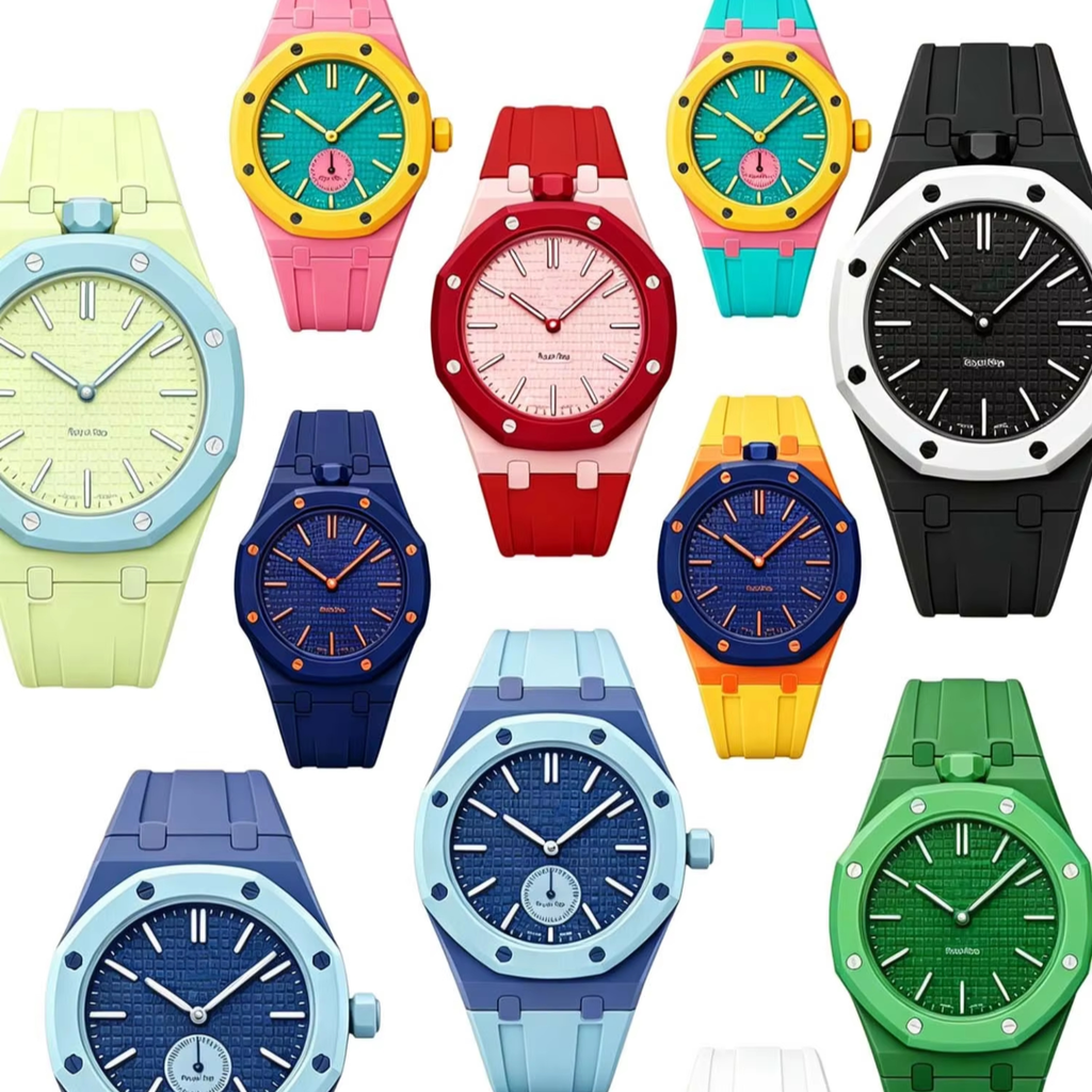 AP Swatch Watch Modkit Case & Strap | Bioceramic Case | FKM High Quality Rubber Bracelet | Butterfly Clasp