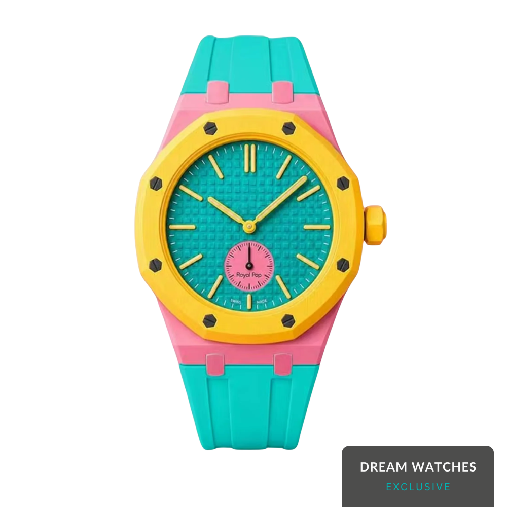 AP Swatch Watch Modkit Case & Strap | Bioceramic Case | FKM High Quality Rubber Bracelet | Butterfly Clasp