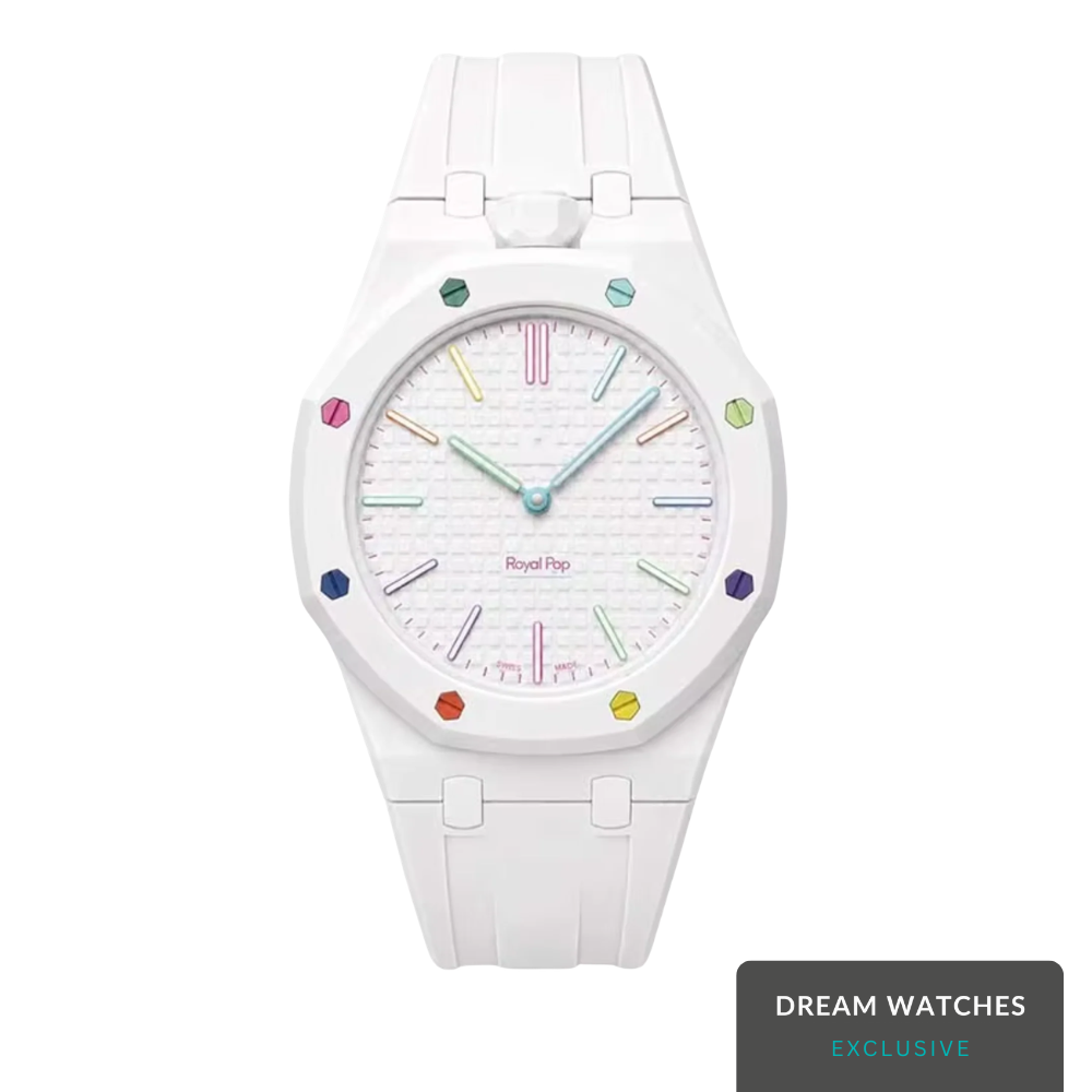 AP Swatch Watch Modkit Case & Strap | Bioceramic Case | FKM High Quality Rubber Bracelet | Butterfly Clasp