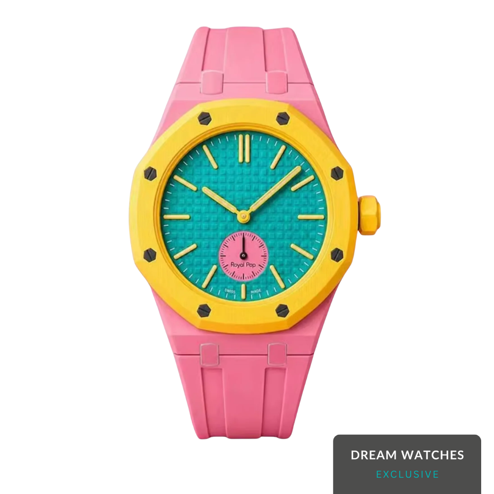 AP Swatch Watch Modkit Case & Strap | Bioceramic Case | FKM High Quality Rubber Bracelet | Butterfly Clasp