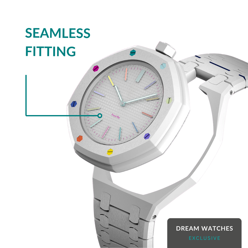 AP Swatch Watch Modkit Strap Stainless Steel Case | Stainless Steel Bracelet  | Butterfly Clasp