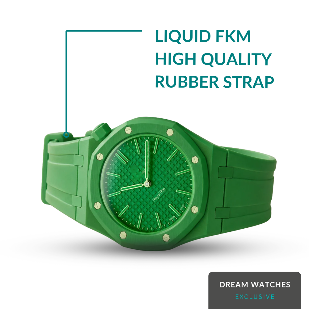 AP Swatch Watch Modkit Case & Strap | Stainless Steel Case | FKM High Quality Rubber Bracelet | Butterfly Clasp