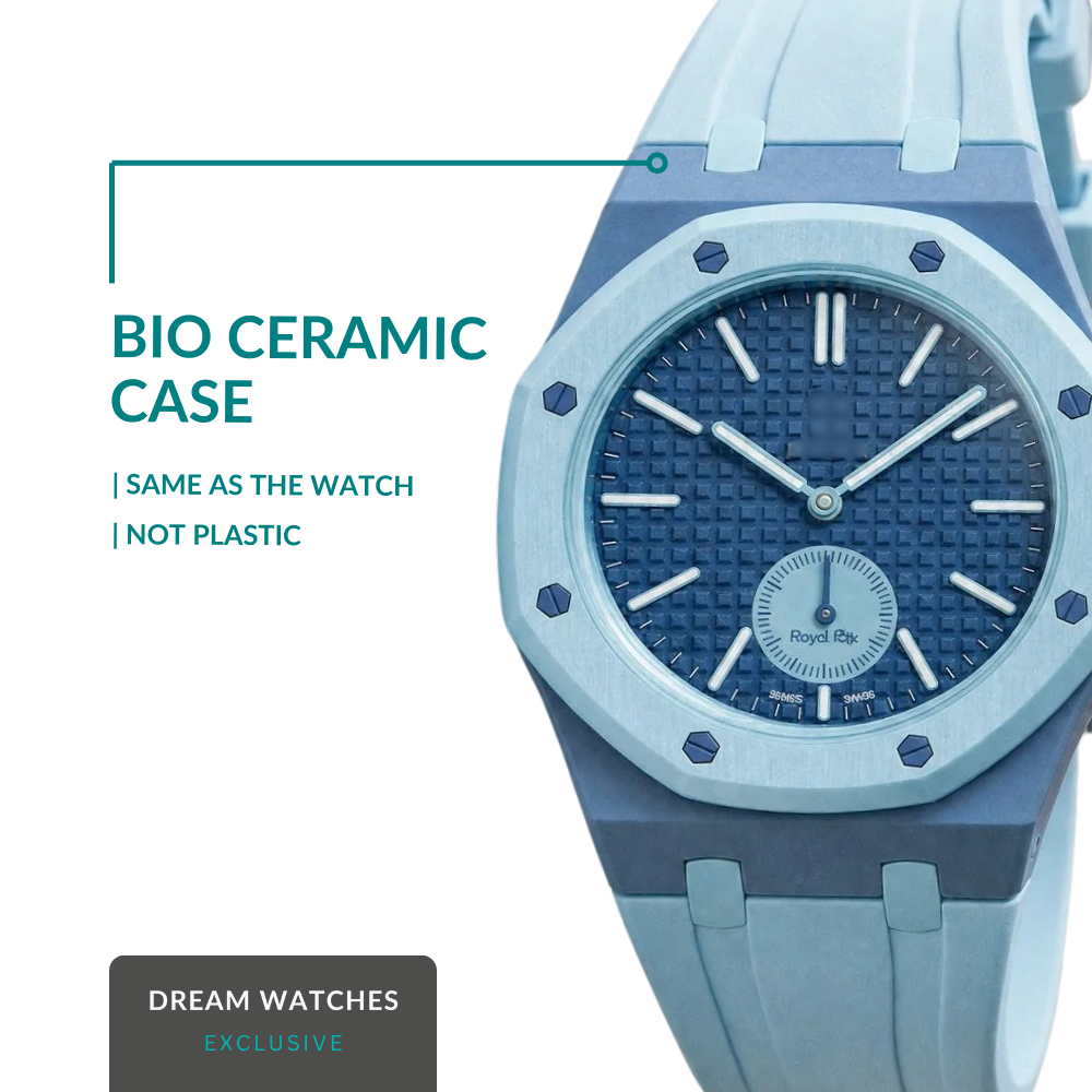 AP Swatch Watch Modkit Case & Strap | Bioceramic Case | FKM High Quality Rubber Bracelet | Butterfly Clasp
