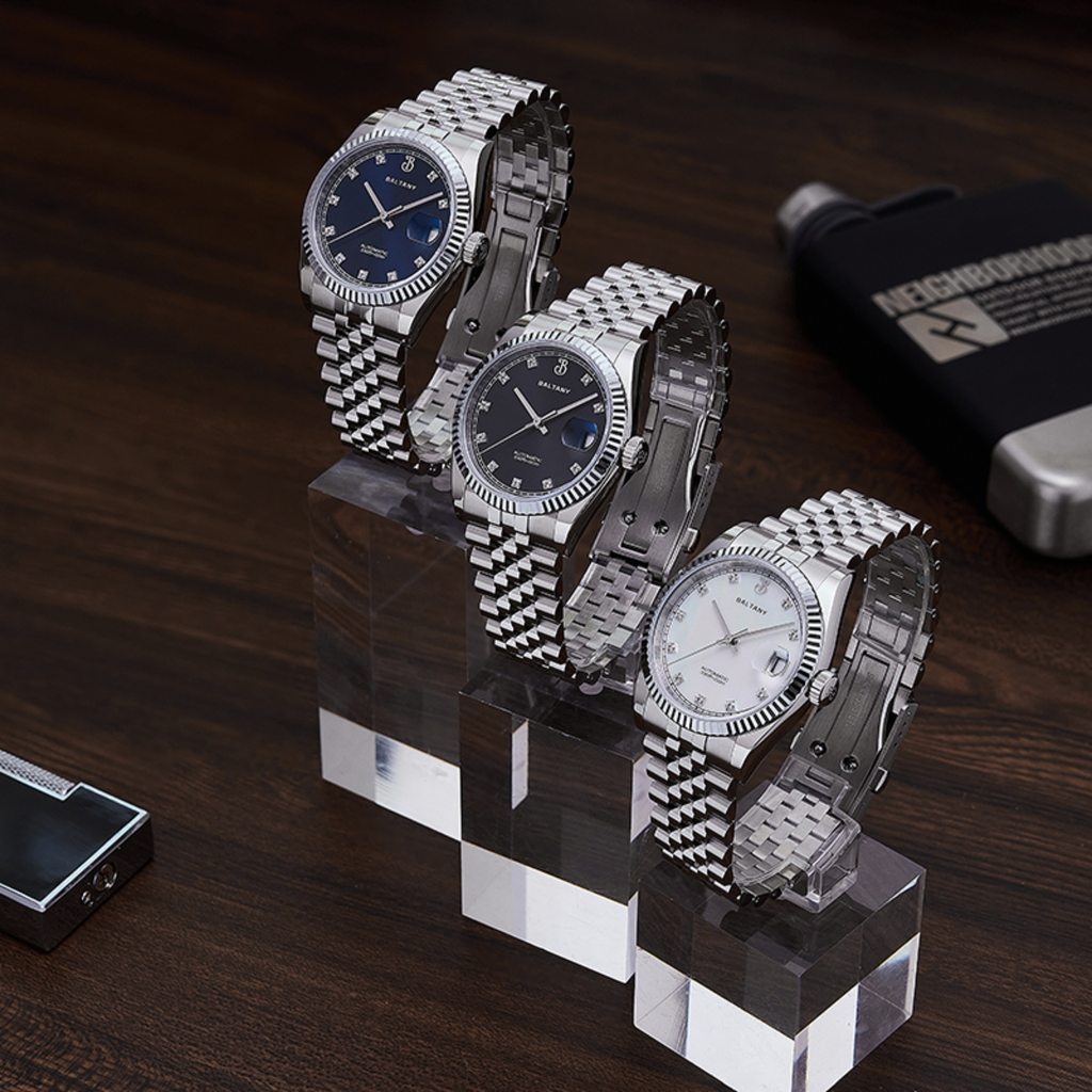 Baltany CZ Gem-Set Hour Markers 36mm DJ Homage S4129