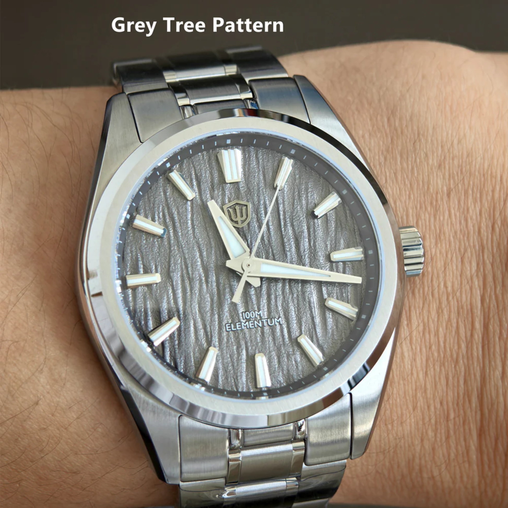 Watchdives WD0003C Enamel Dial Men Watch / Grey Tree Pattern