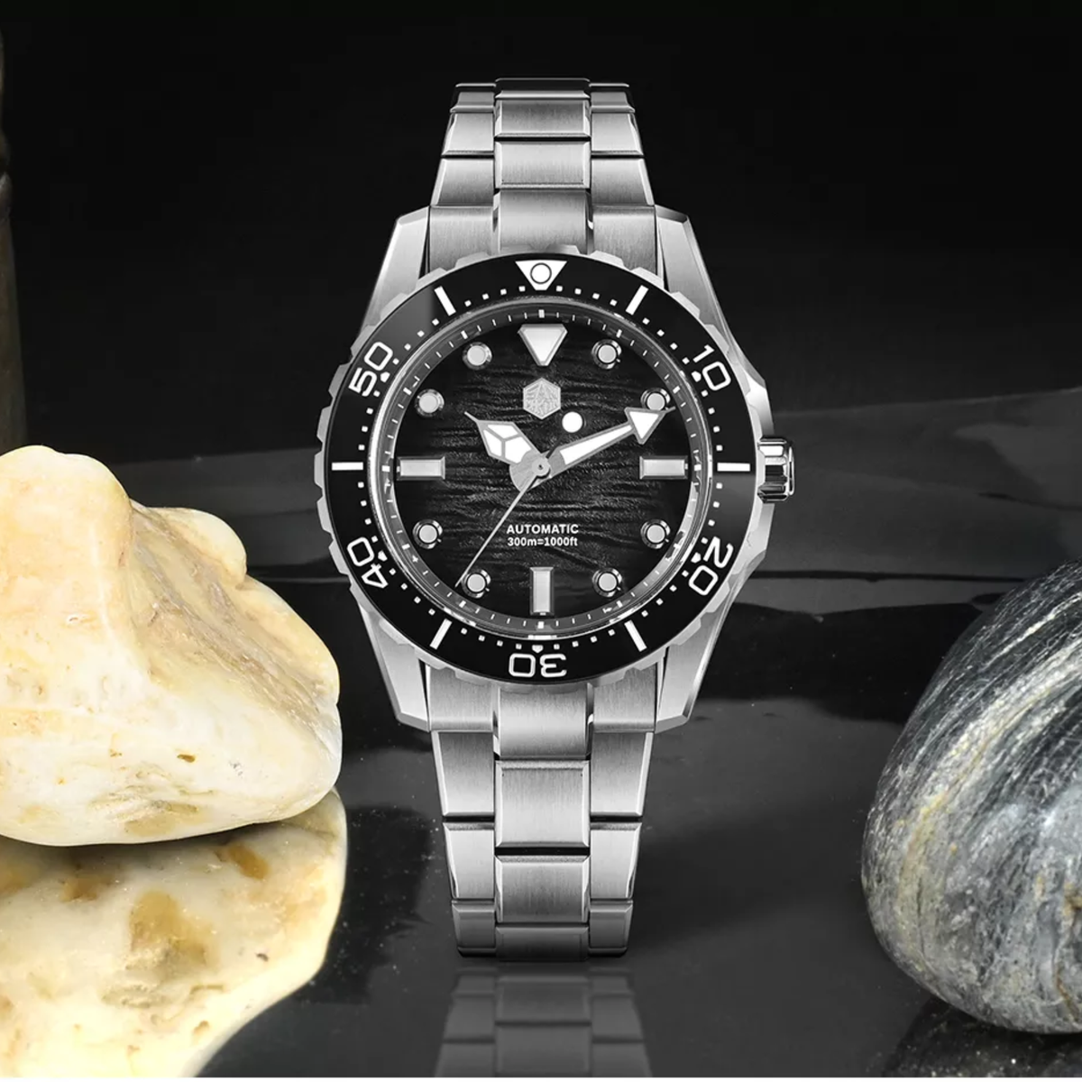 San Martin SN0154-G 40mm Dive Watch Automatic ST2130 Waterproof 300m Gradient dial BGW-X1 Luminous