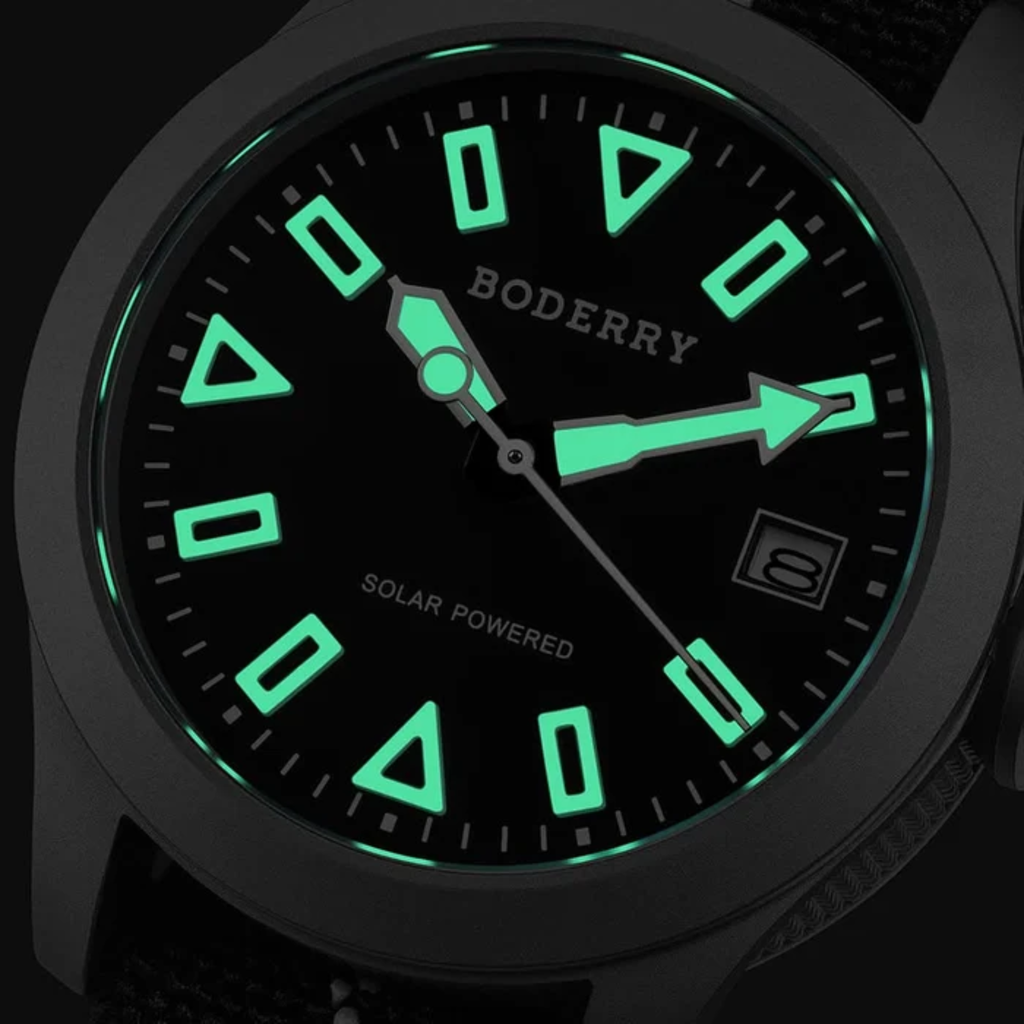 Boderry FALCON Canteen - Titanium Solar-Powered Watch | Dive/Bracelet