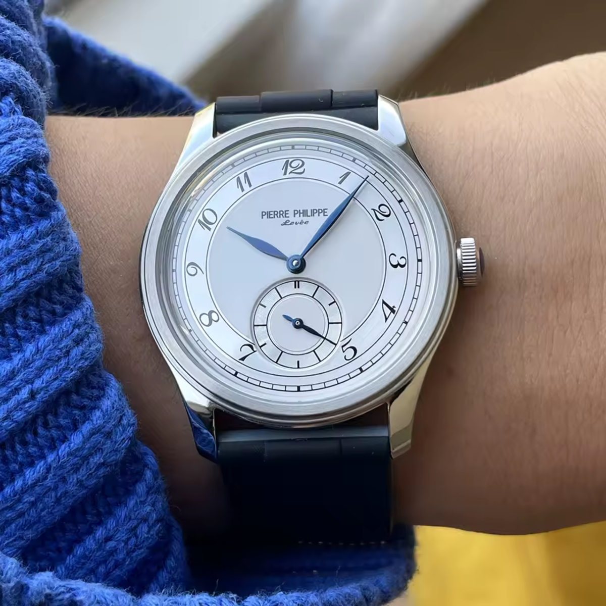 PIERRE PHILIPPE Enamel 1940 Automatic Watch  38mm (Rice Metal Strap)