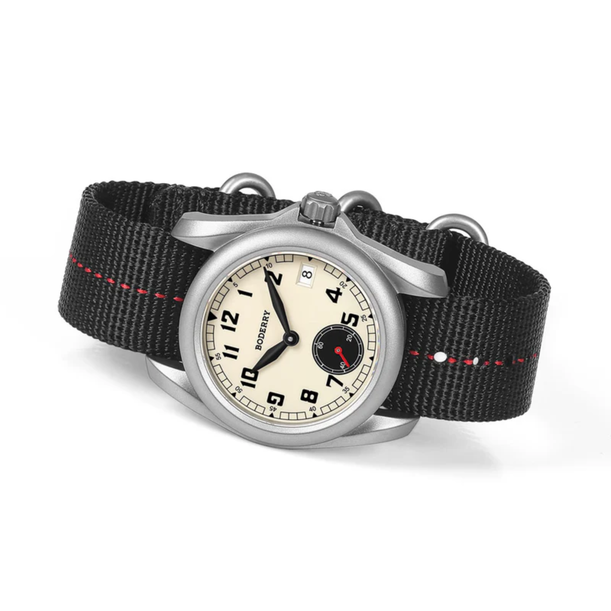 VOYAGER S72 – 72-Hour Power Reserve Titanium Automatic Field Watch, 100M Water Resistant | Cream