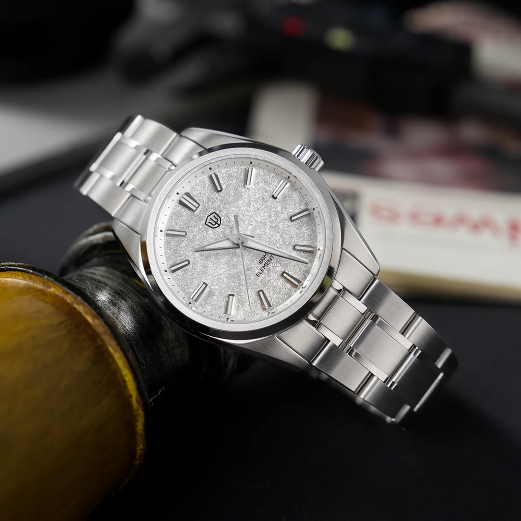 Watchdives WD0003C Enamel Dial Men Watch / Silver-White Frosted Dial