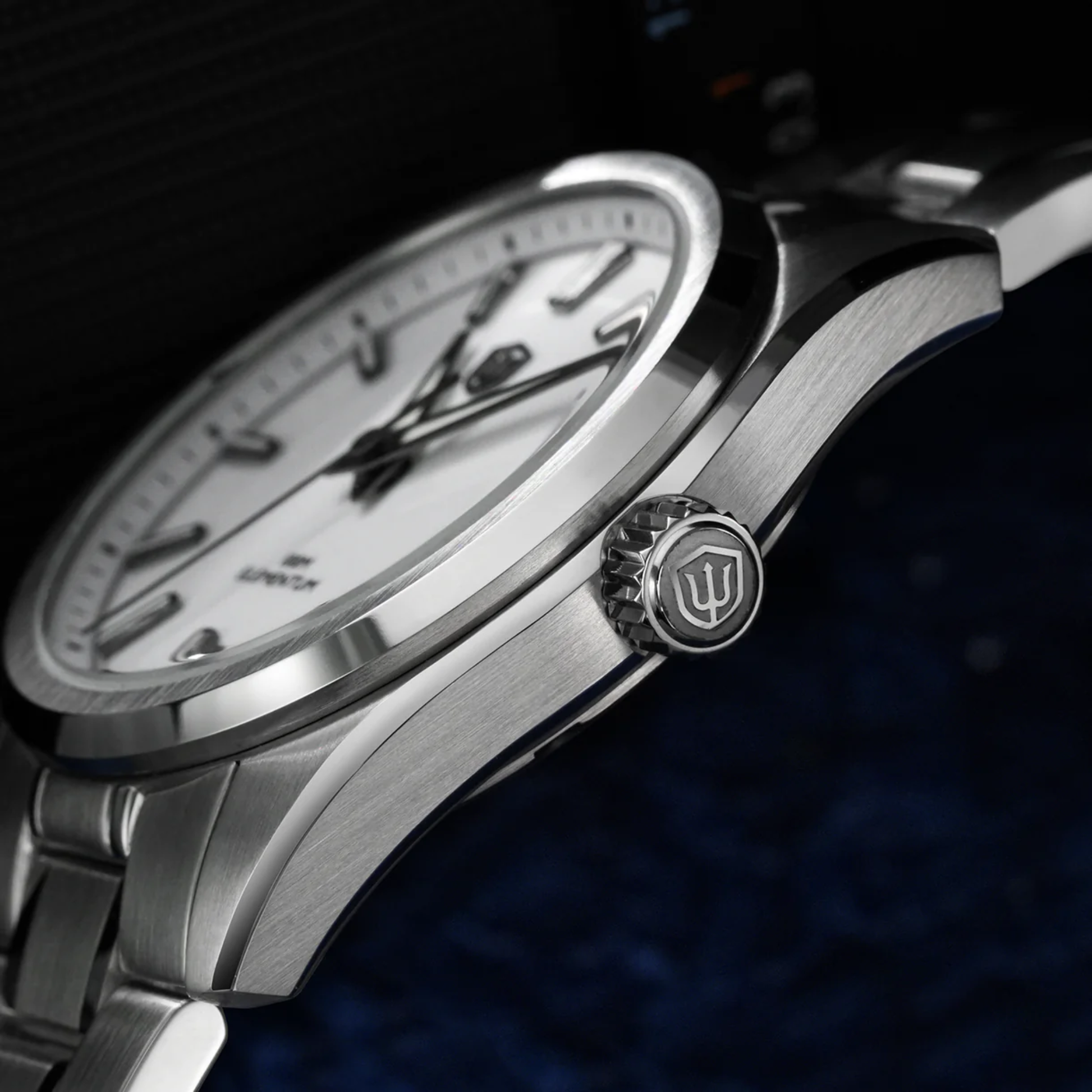 Watchdives WD0003C Enamel Dial Men Watch / Silver-White Tree Pattern