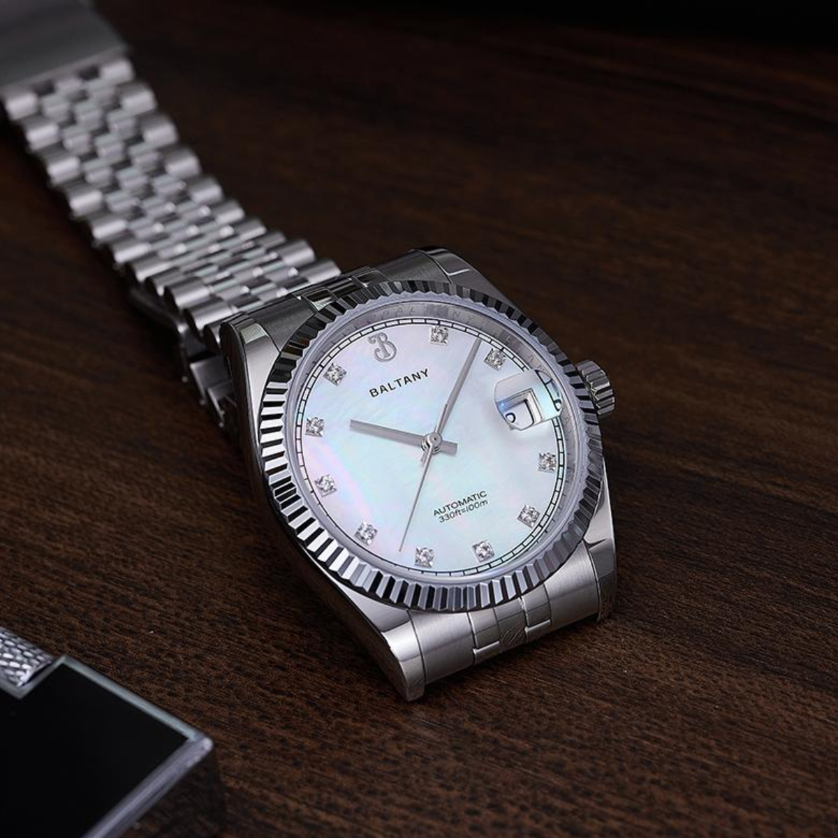 Baltany CZ Gem-Set Hour Markers 36mm DJ Homage S4129