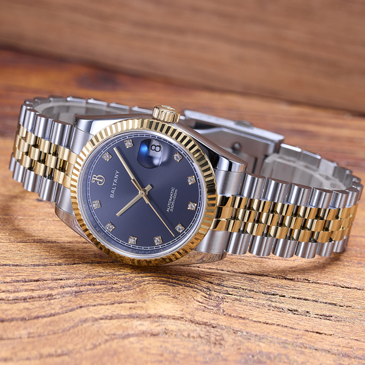 Baltany CZ Gem-Set Hour Markers 36mm DJ Homage S4129