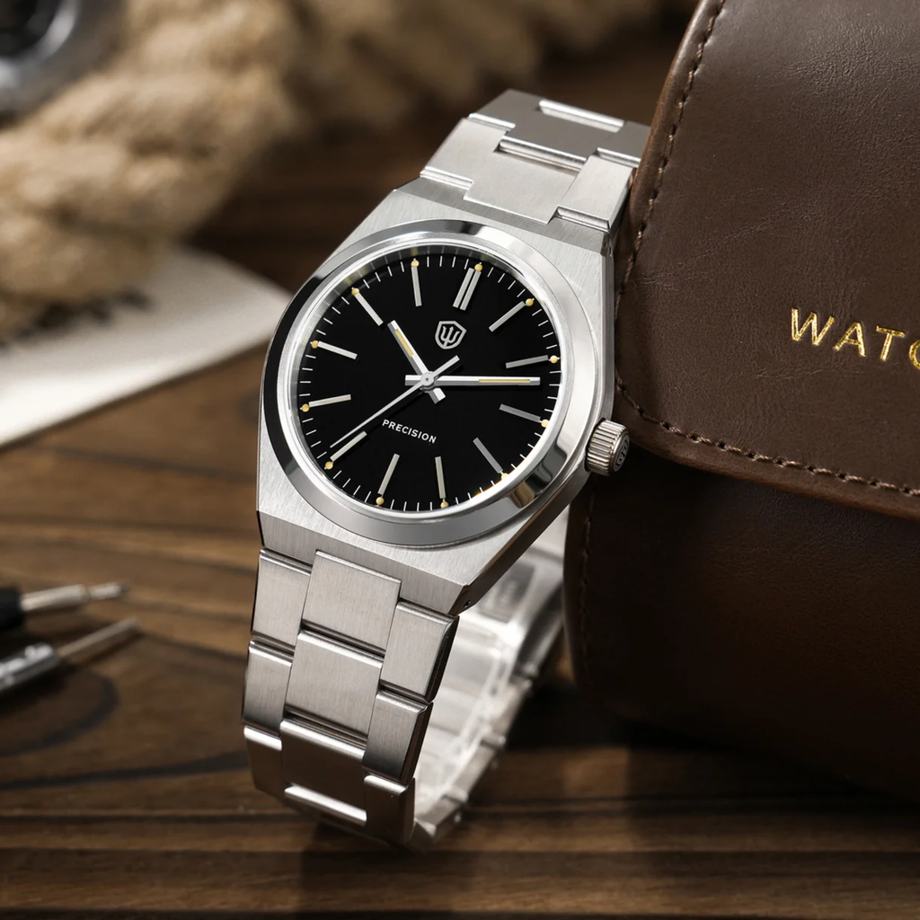 Watchdives WD0012 Vintage VH31 Men Watch / Enamel Black