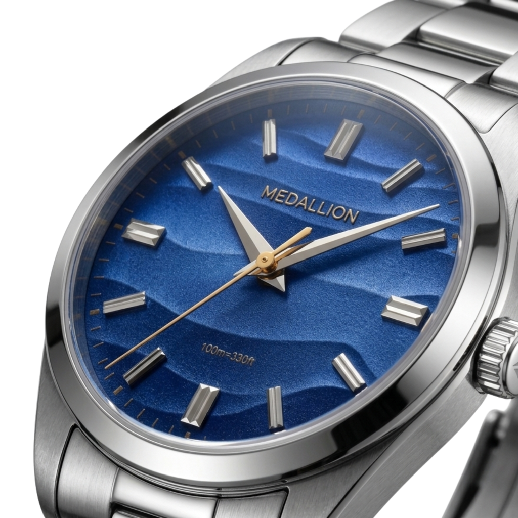 MEDALLION Tarang with Japanese Seiko VH31 Movement | Ratnakar - Ocean Blue