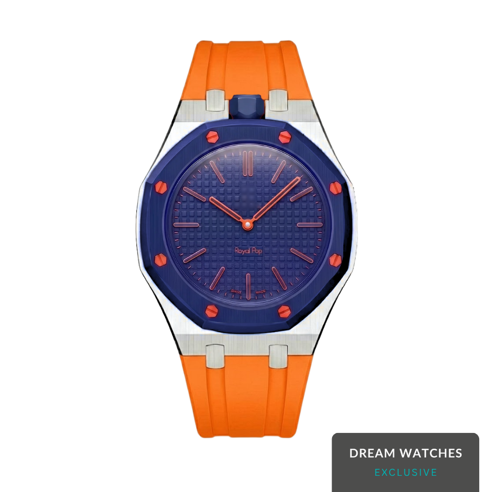 AP Swatch Watch Modkit Case & Strap | Stainless Steel Case | FKM High Quality Rubber Bracelet | Butterfly Clasp