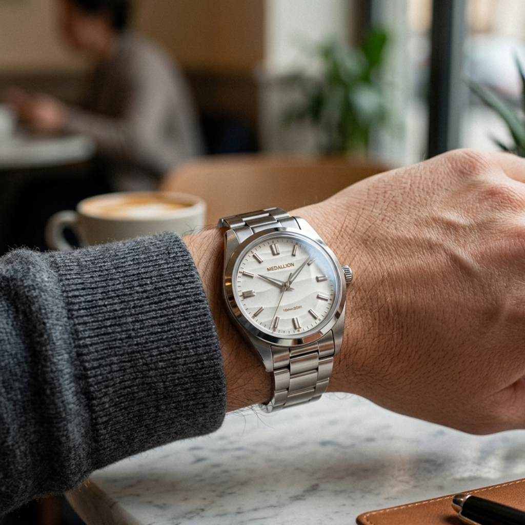 MEDALLION Tarang with Japanese Seiko VH31 Movement | Sikata - Sand White
