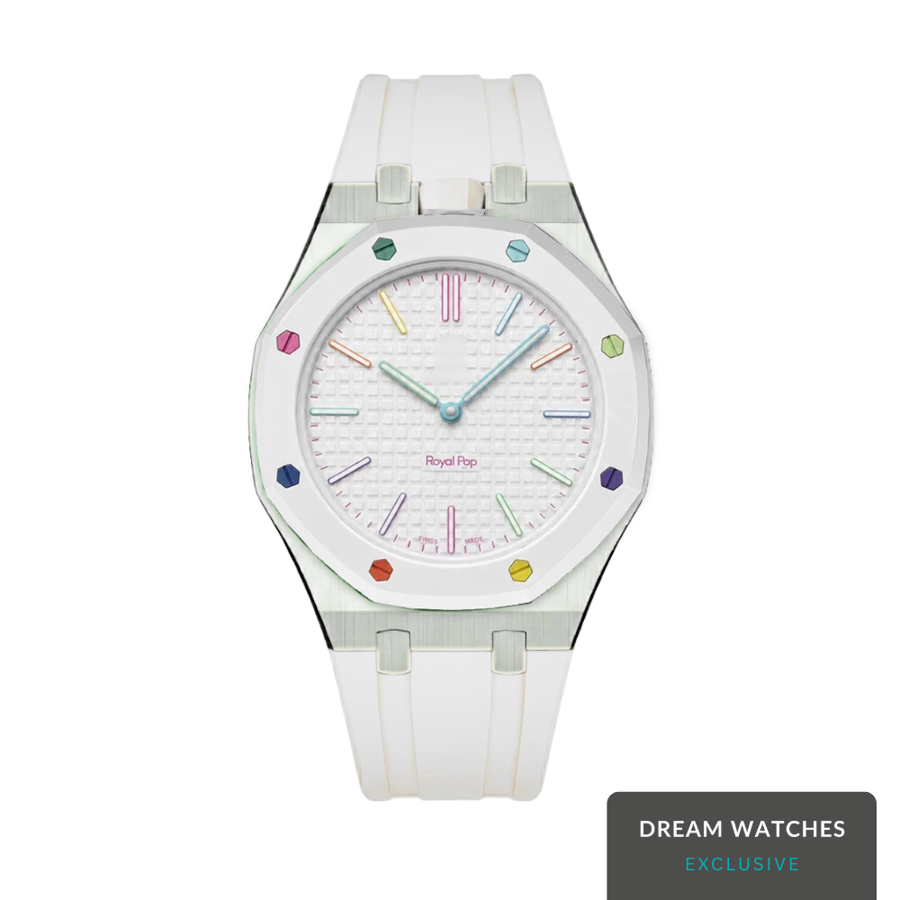 AP Swatch Watch Modkit Case & Strap | Stainless Steel Case | FKM High Quality Rubber Bracelet | Butterfly Clasp
