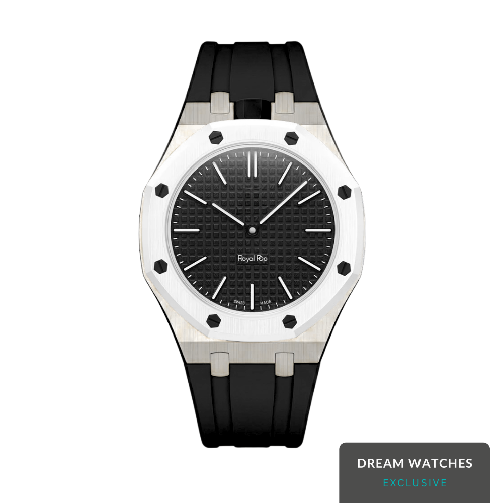 AP Swatch Watch Modkit Case & Strap | Stainless Steel Case | FKM High Quality Rubber Bracelet | Butterfly Clasp