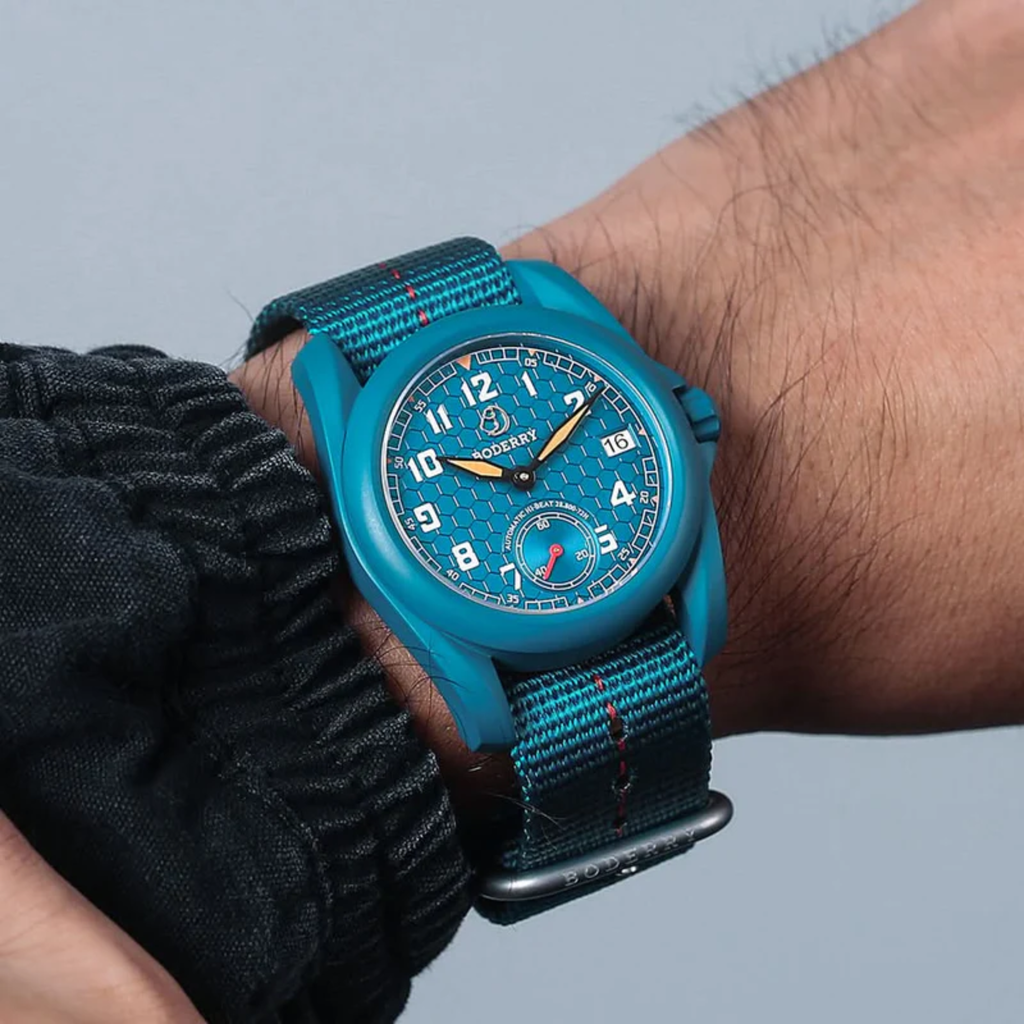 VOYAGER S72 – 72-Hour Power Reserve Titanium Automatic Field Watch, 100M Water Resistant | Blue