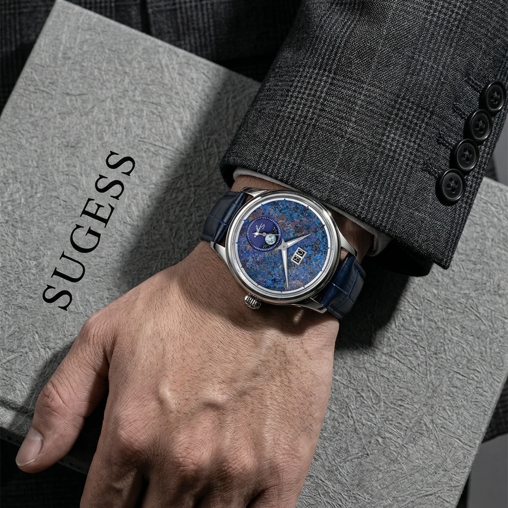 Sugess S401 MoonPhase Master Automatic Deep Blue Dial