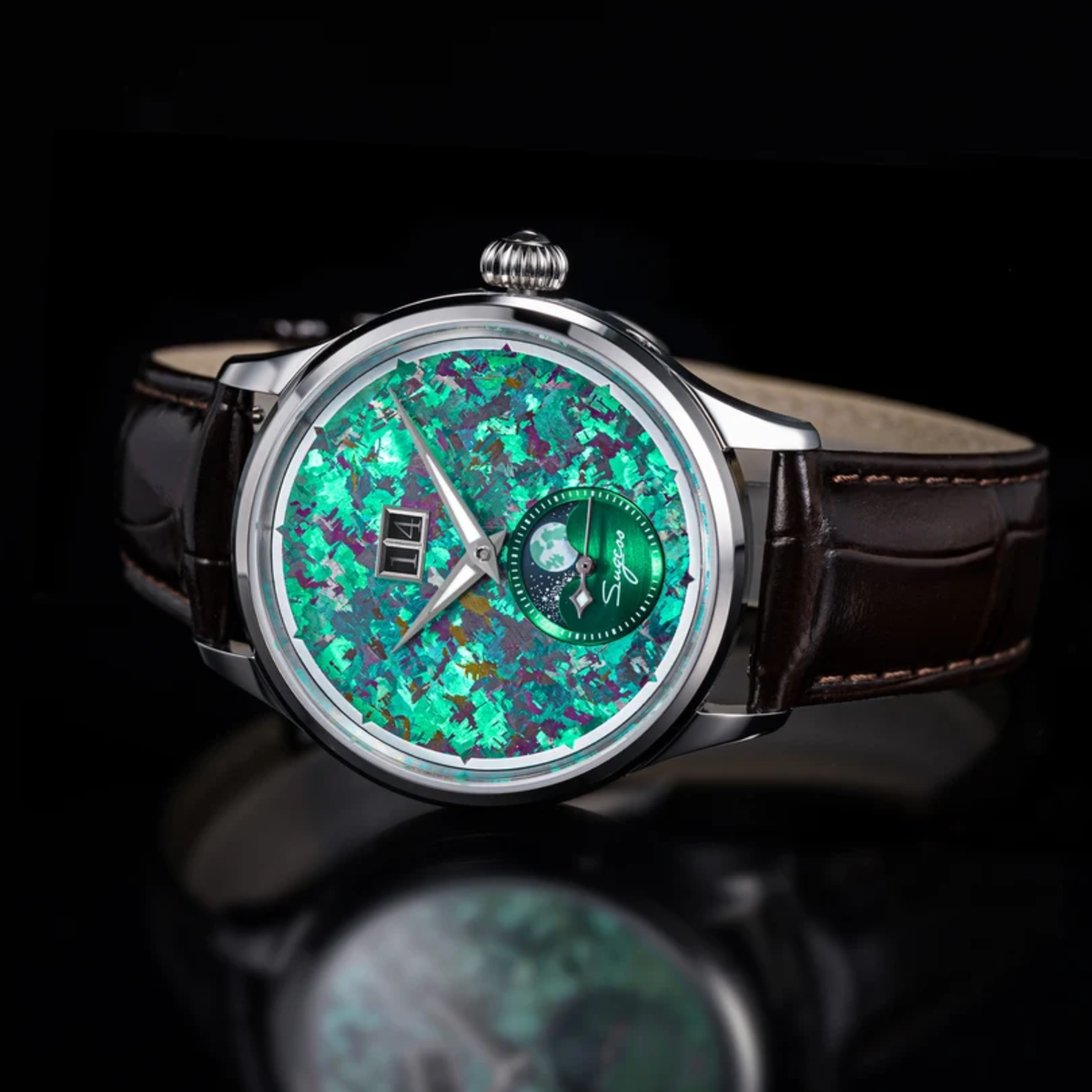 Sugess S401 MoonPhase Master Automatic Jade Green Dial
