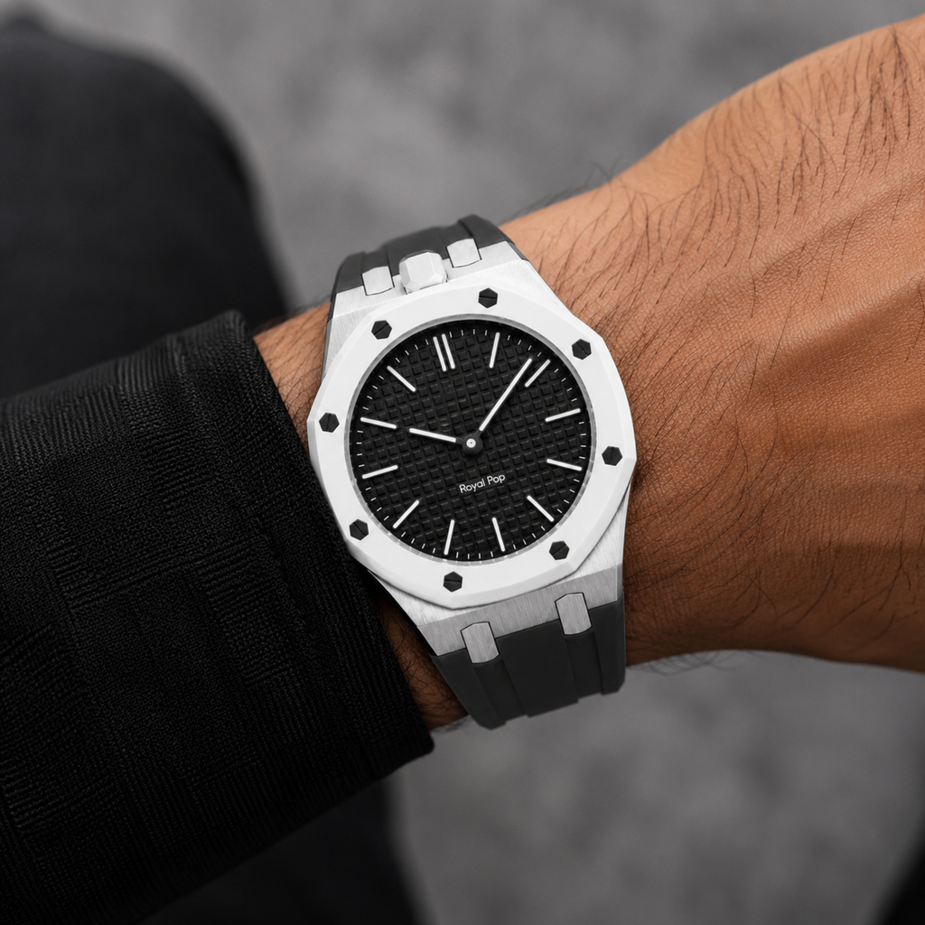 AP Swatch Watch Modkit Case & Strap | Stainless Steel Case | FKM High Quality Rubber Bracelet | Butterfly Clasp