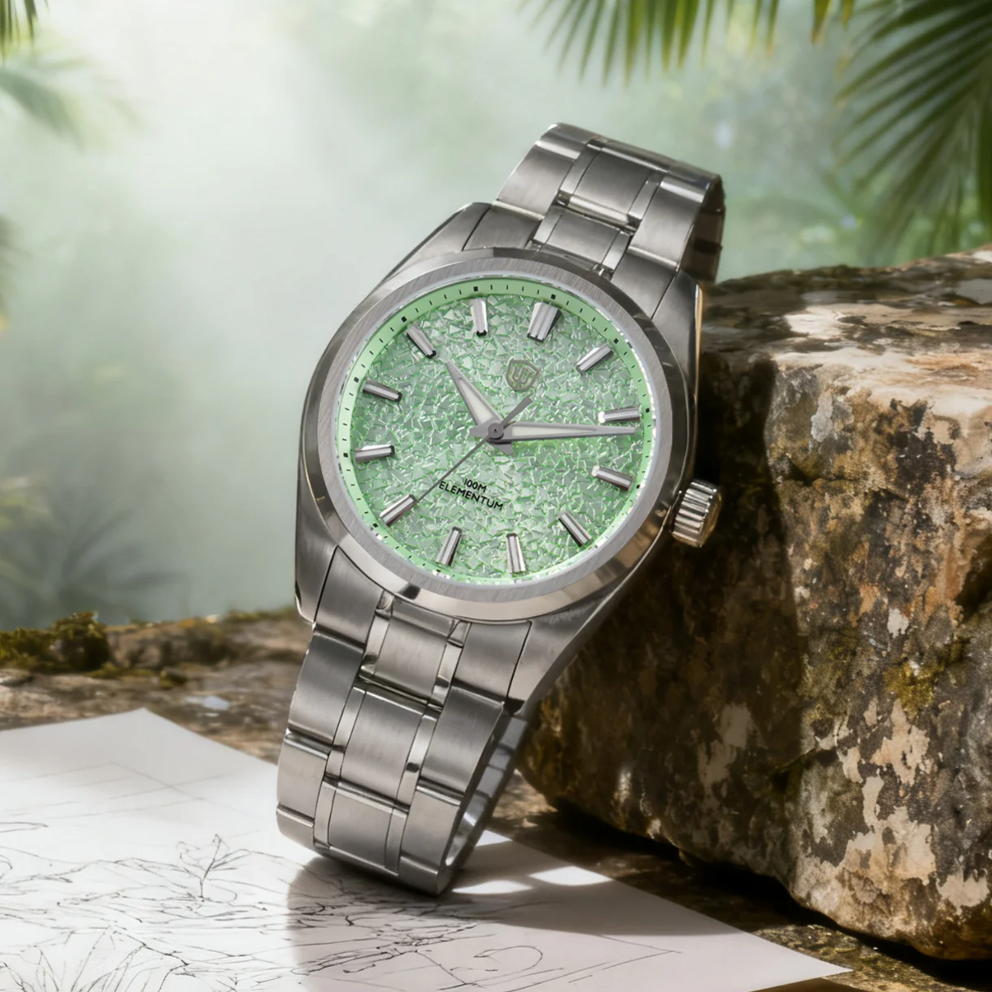 Watchdives WD0003C Enamel Dial Men Watch / Mint Green