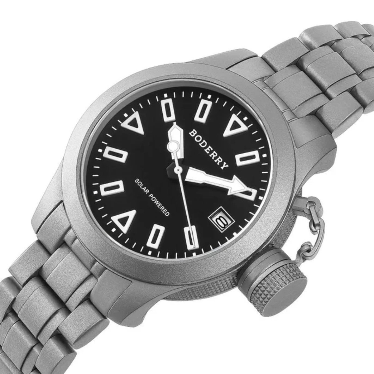 Boderry FALCON Canteen - Titanium Solar-Powered Watch | Dive/Bracelet