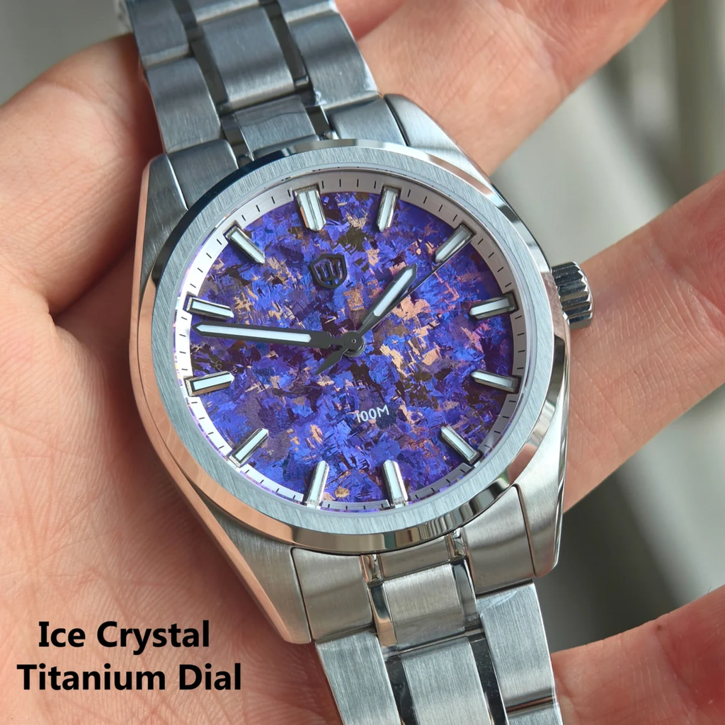 Watchdives WD0003C Enamel Dial Men Watch / Ice Crystal Titanium Dial