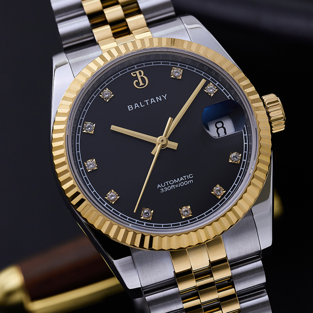Baltany CZ Gem-Set Hour Markers 36mm DJ Homage S4129