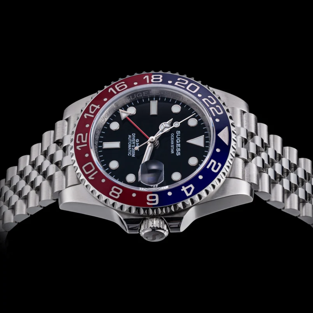 Sugess S420 Red & Blue Bezel GMT Jubilee Bracelet