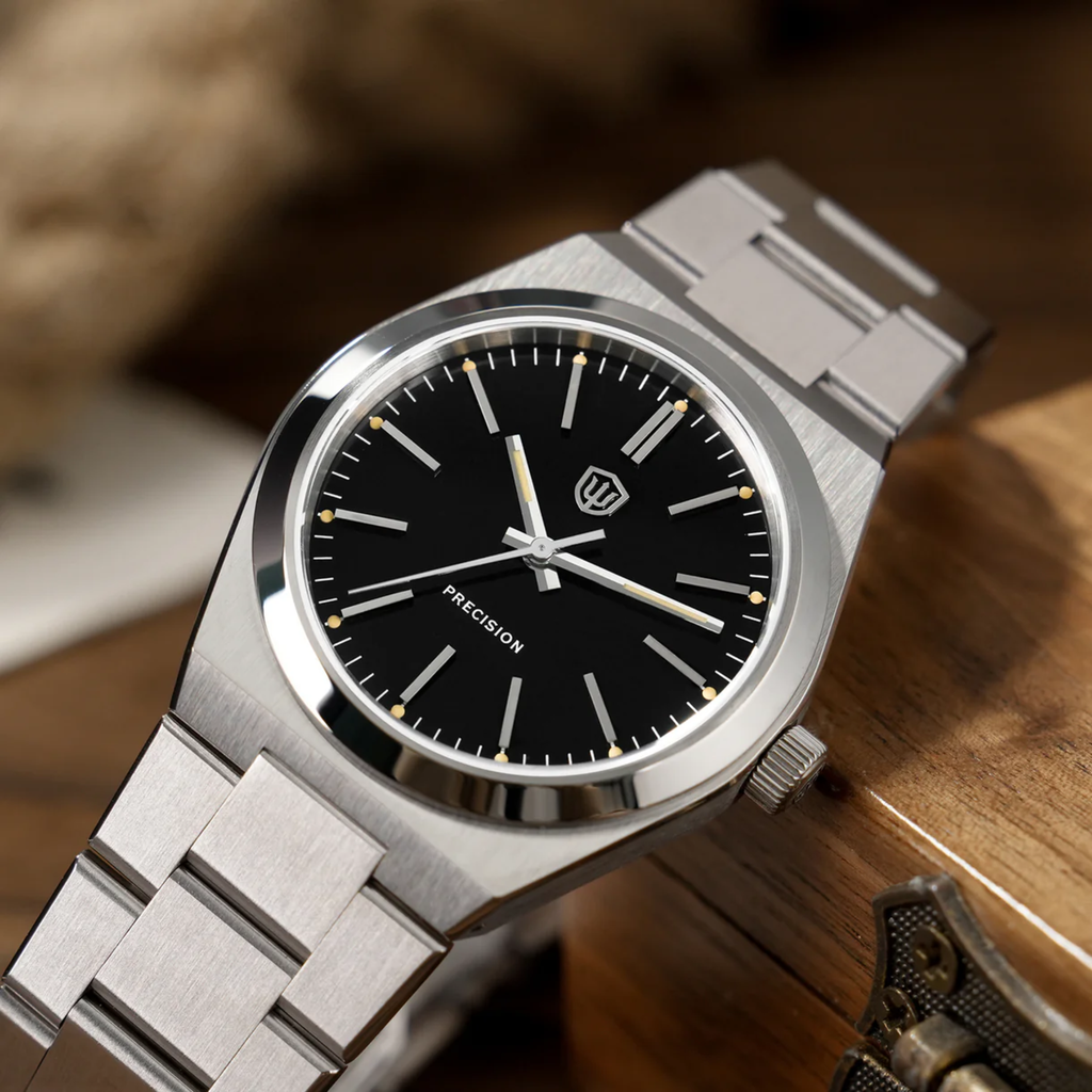 Watchdives WD0012 Vintage VH31 Men Watch / Enamel Black