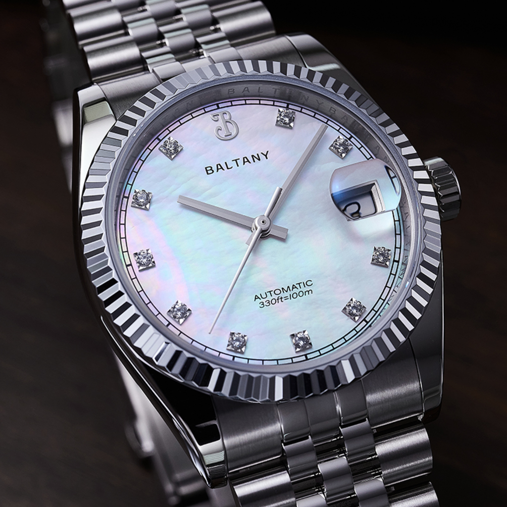 Baltany CZ Gem-Set Hour Markers 36mm DJ Homage S4129