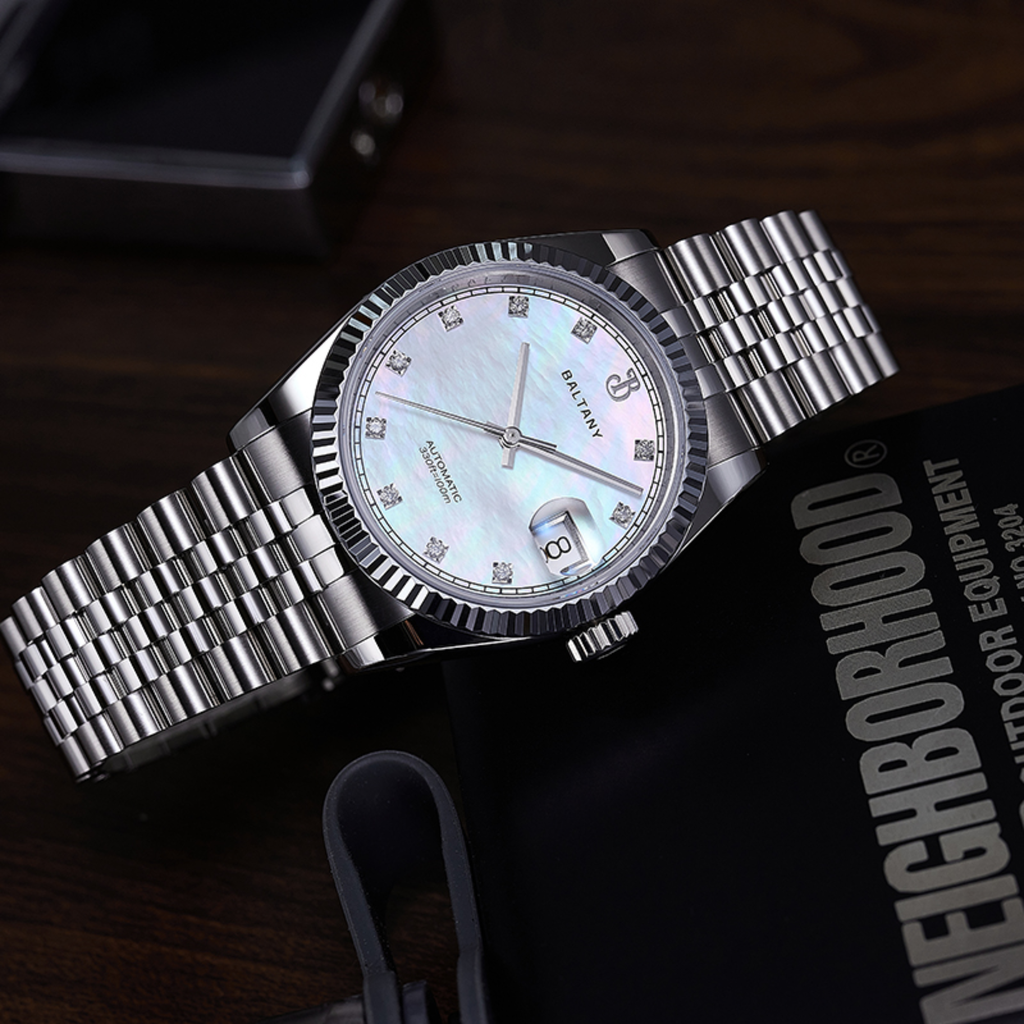 Baltany CZ Gem-Set Hour Markers 36mm DJ Homage S4129