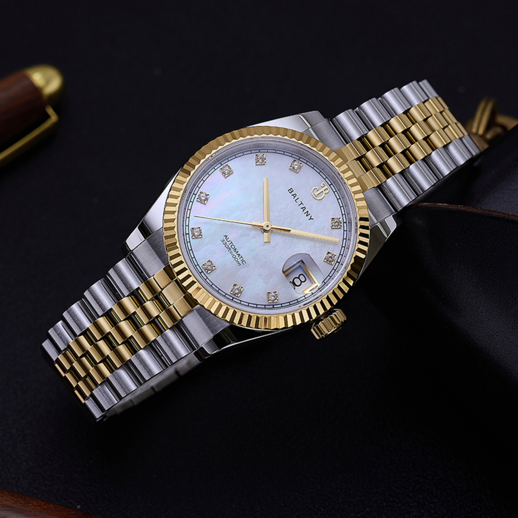 Baltany CZ Gem-Set Hour Markers 36mm DJ Homage S4129