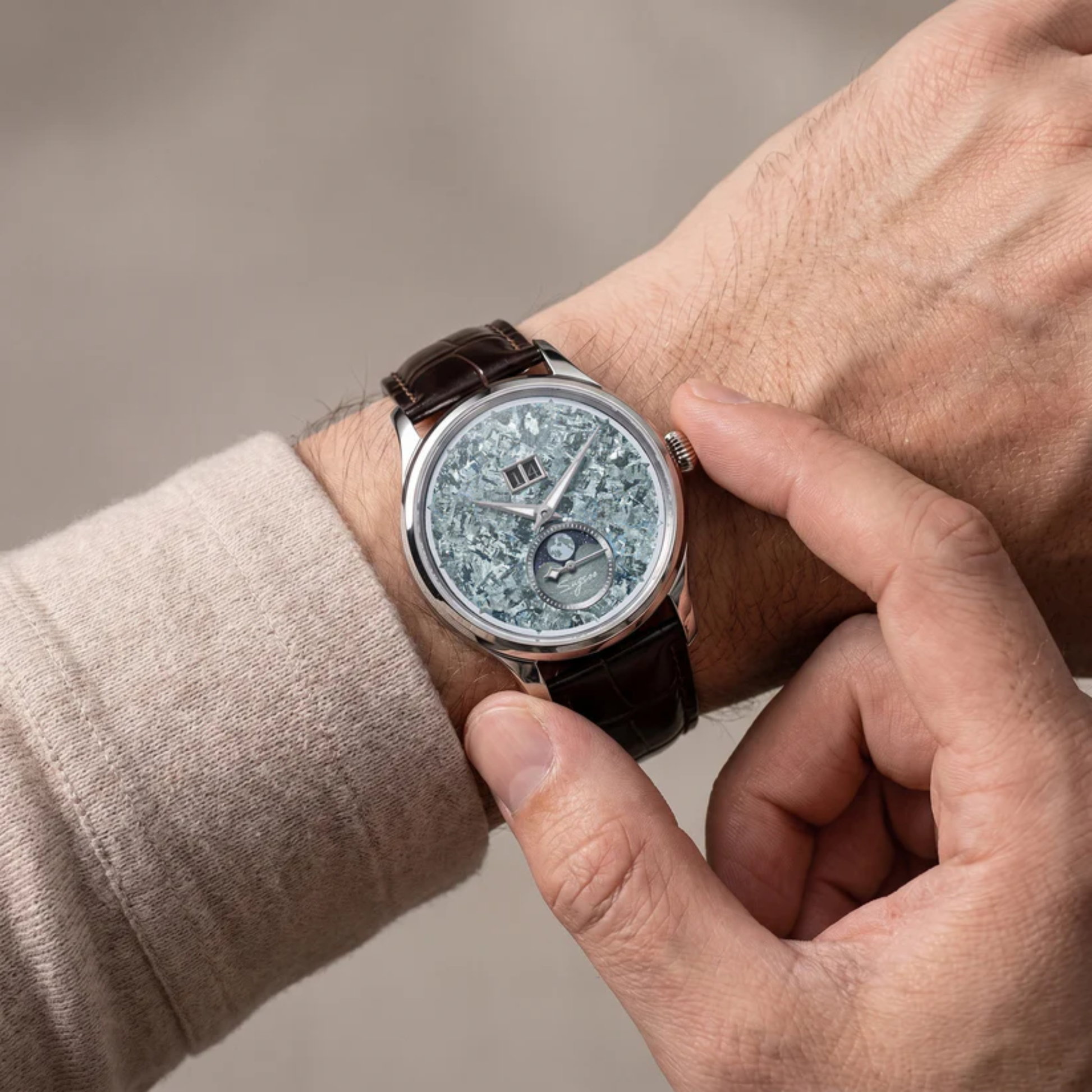 Sugess S401 MoonPhase Master Automatic Stone Star Dust Dial