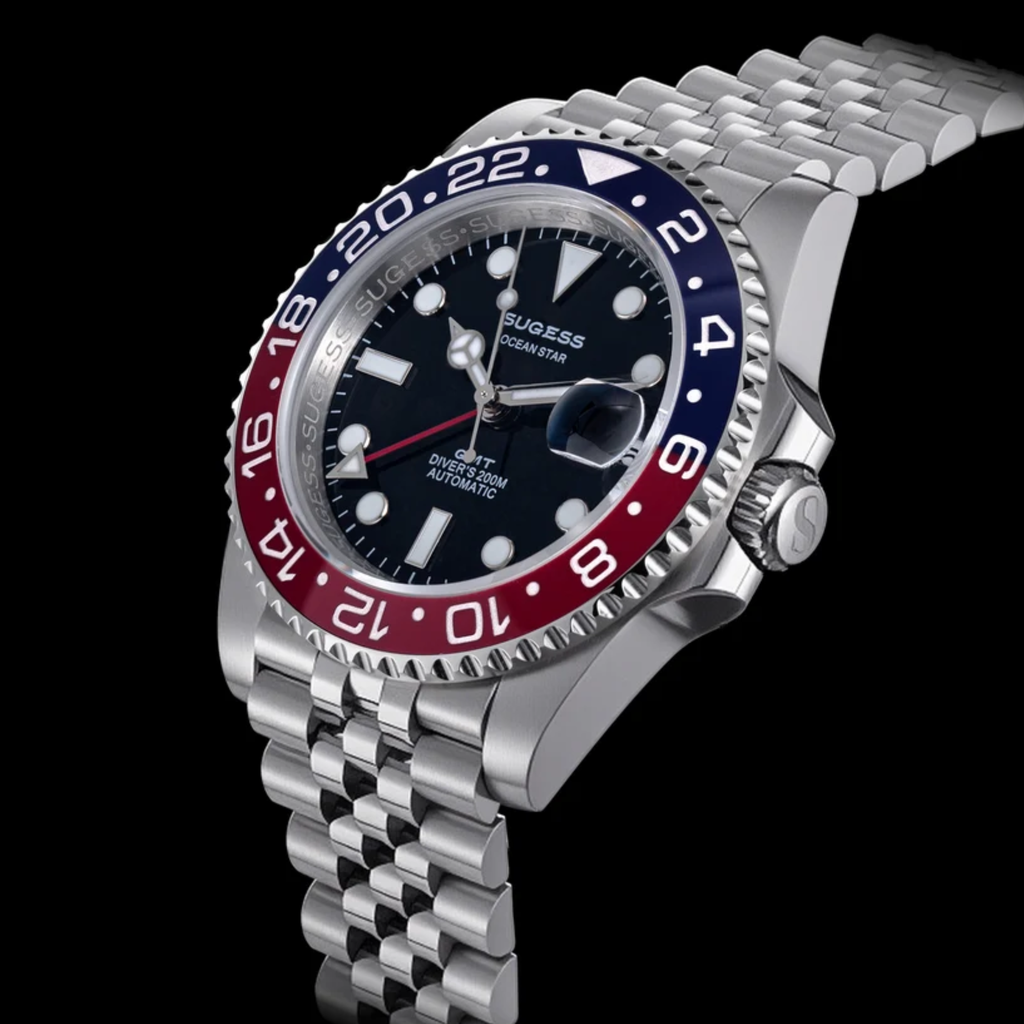 Sugess S420 Red & Blue Bezel GMT Jubilee Bracelet