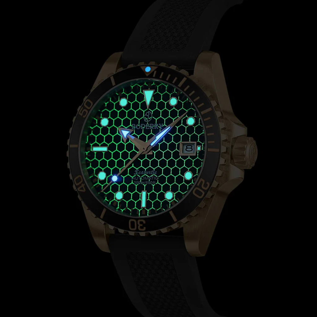 SEATURTLE OCEAN(BRONZE) - Automatic Bronze Diver Watch | Sea Black/FKM Rubber