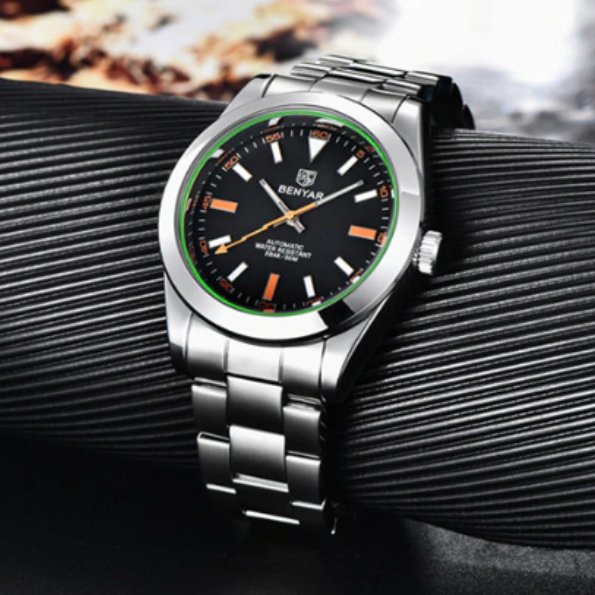 Benyar Latest BY-5176 Minimalistic Luxury Men Automatic Mechanical Watches Waterproof Fashion Watch benyar watches online india dream watches