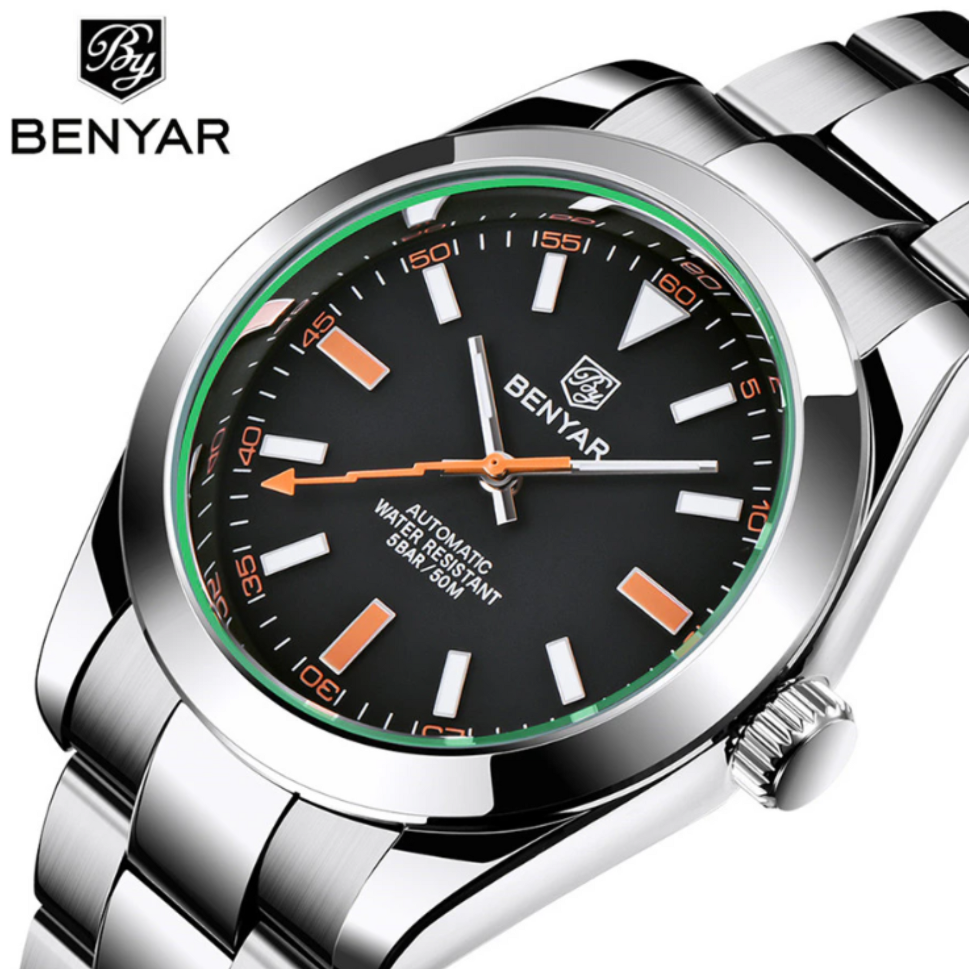 Benyar Latest BY-5176 Minimalistic Luxury Men Automatic Mechanical Watches Waterproof Fashion Watch benyar watches online india dream watches