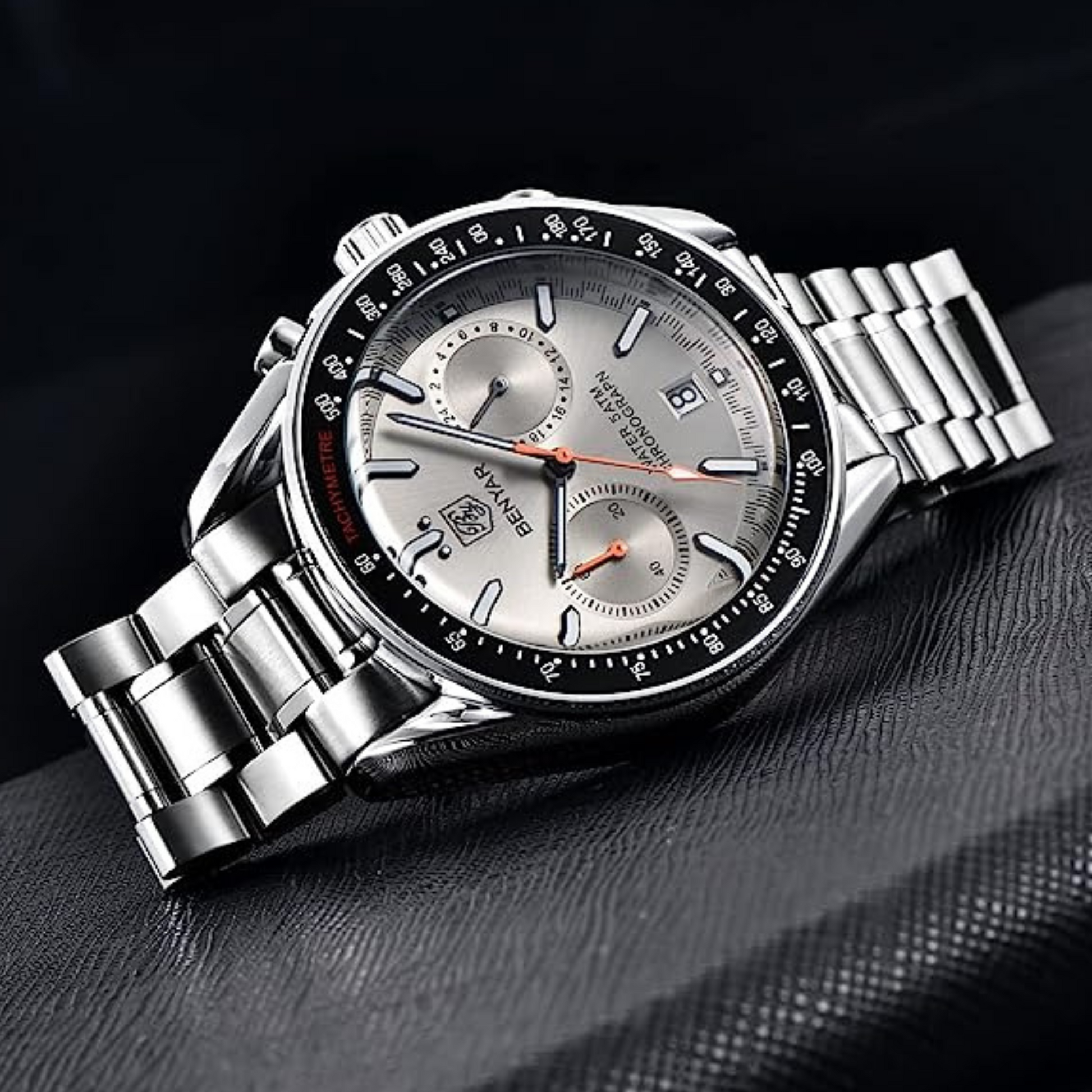 Benyar Latest BY-5194 Luxury Men Automatic Mechanical Watches Waterproof Fashion Watch - White benyar watches online india dream watches