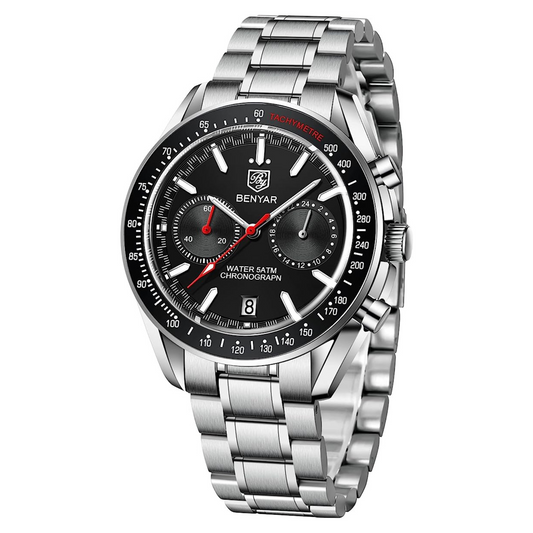 Benyar Latest BY-5194 Luxury Men Automatic Mechanical Watches Waterproof Fashion Watch - Black benyar watches online india dream watches