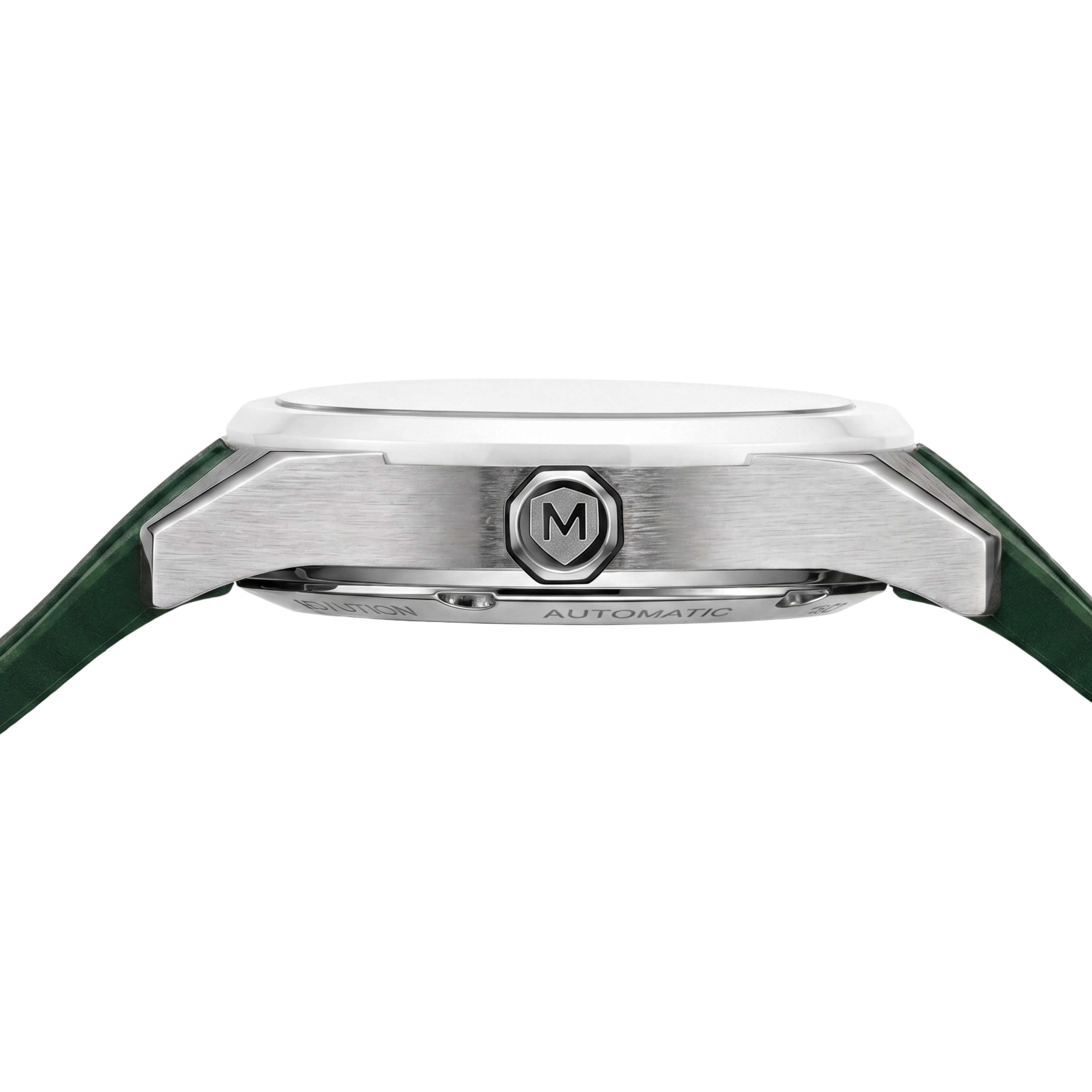 MEDALLION  The Cricket Watch | World Cup Edition | Silver with Green FKM Strap