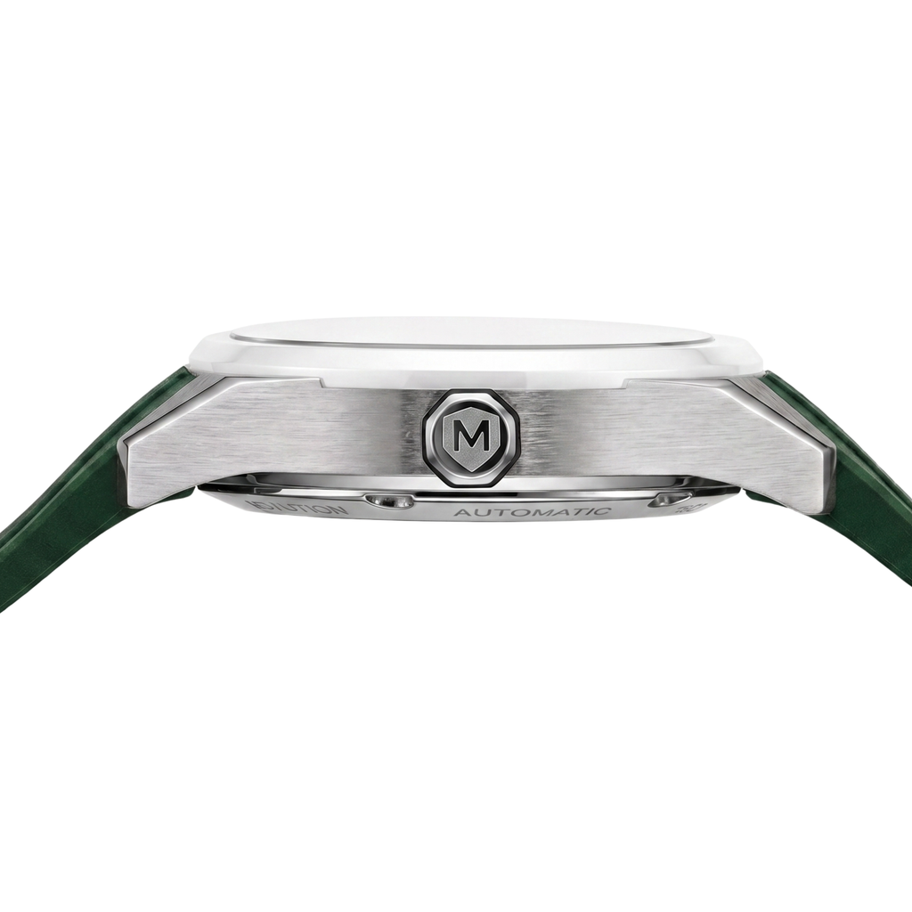 MEDALLION  The Cricket Watch | World Cup Edition | Silver with White FKM Strap