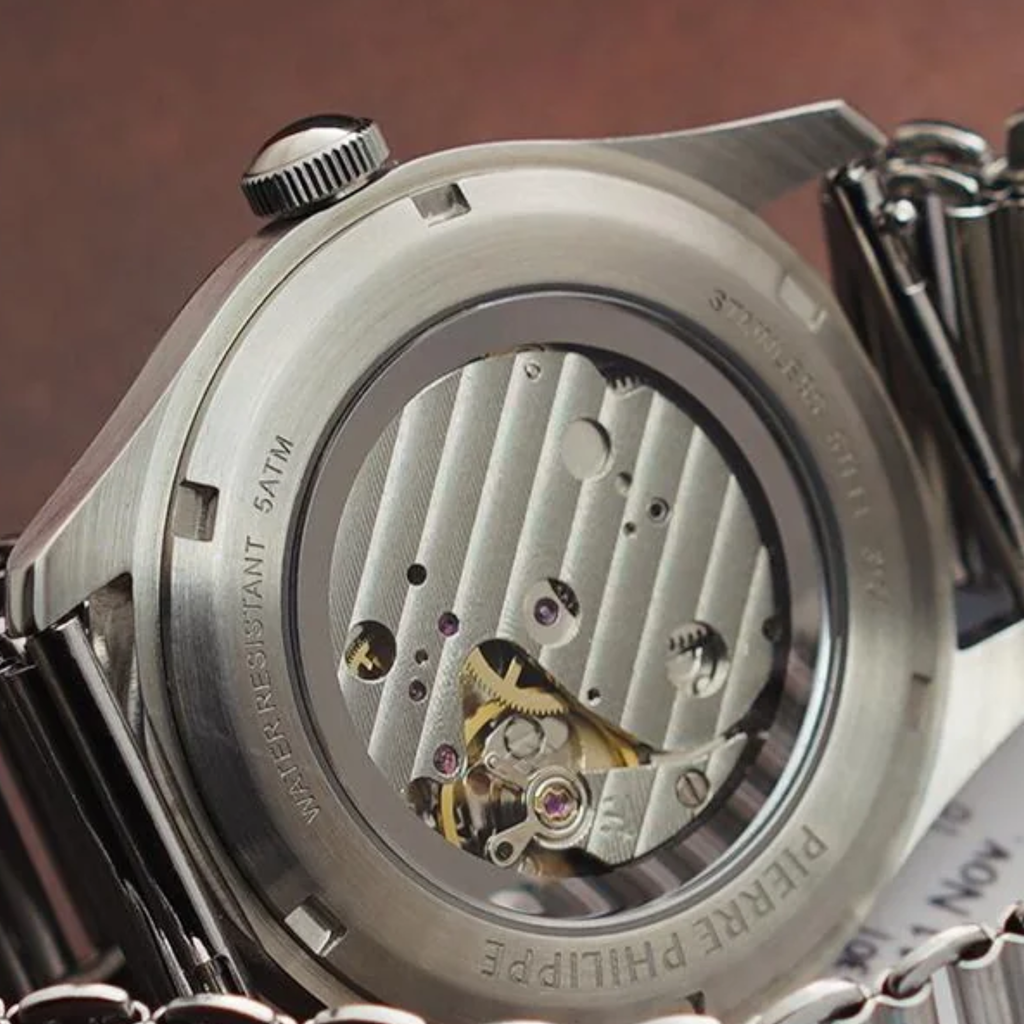 PIERRE PHILIPPE Enamel 1940 Automatic Watch 38mm (Rice Metal Strap)