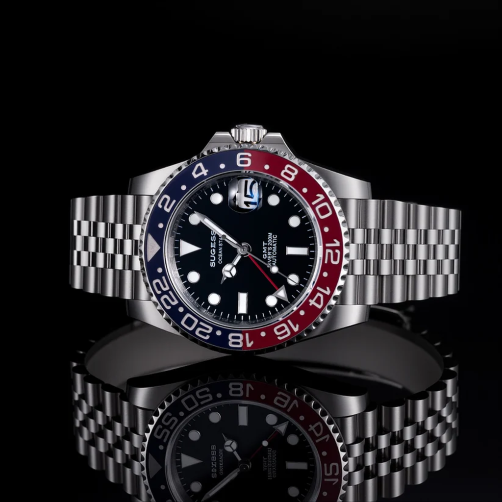 Sugess S420 Red & Blue Bezel GMT Jubilee Bracelet