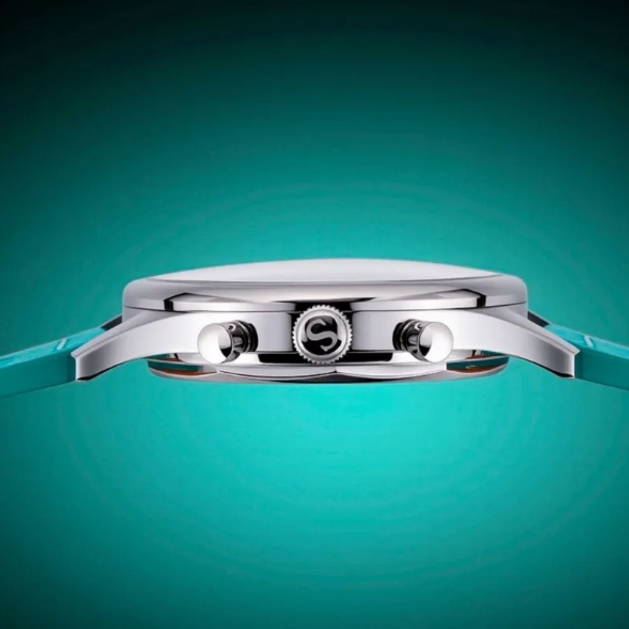 S387F Tiffany Blue Mechanical Chronograph 40 mm V2