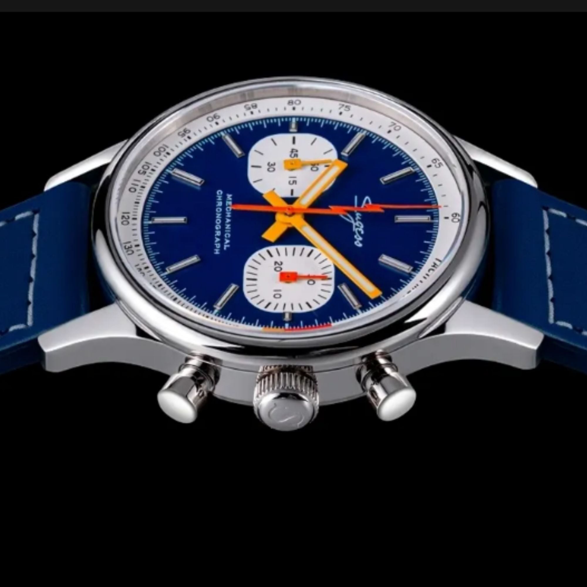 S387F Dark Blue Mechanical Chronograph 40 mm V2