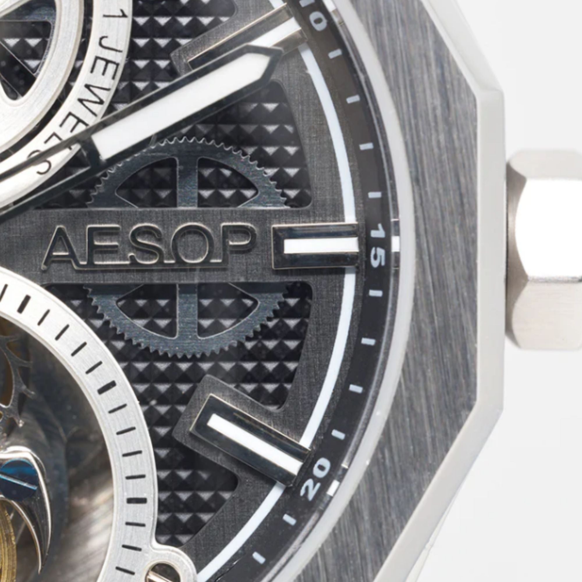 AESOP Skeleton tourbillon movement mechanical men watch 7092